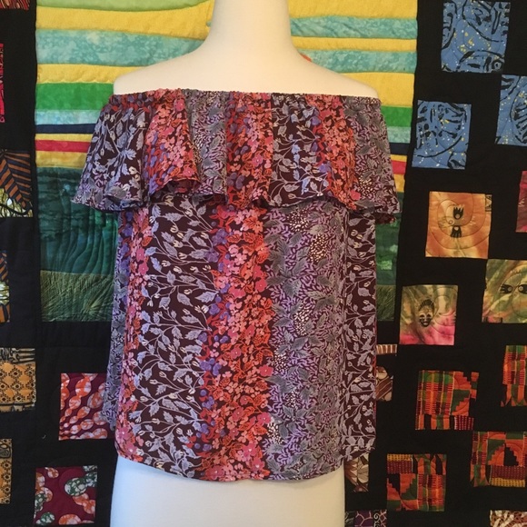 Anthropologie Maeve Off Shoulder Ruffle Top Small - Picture 7 of 8